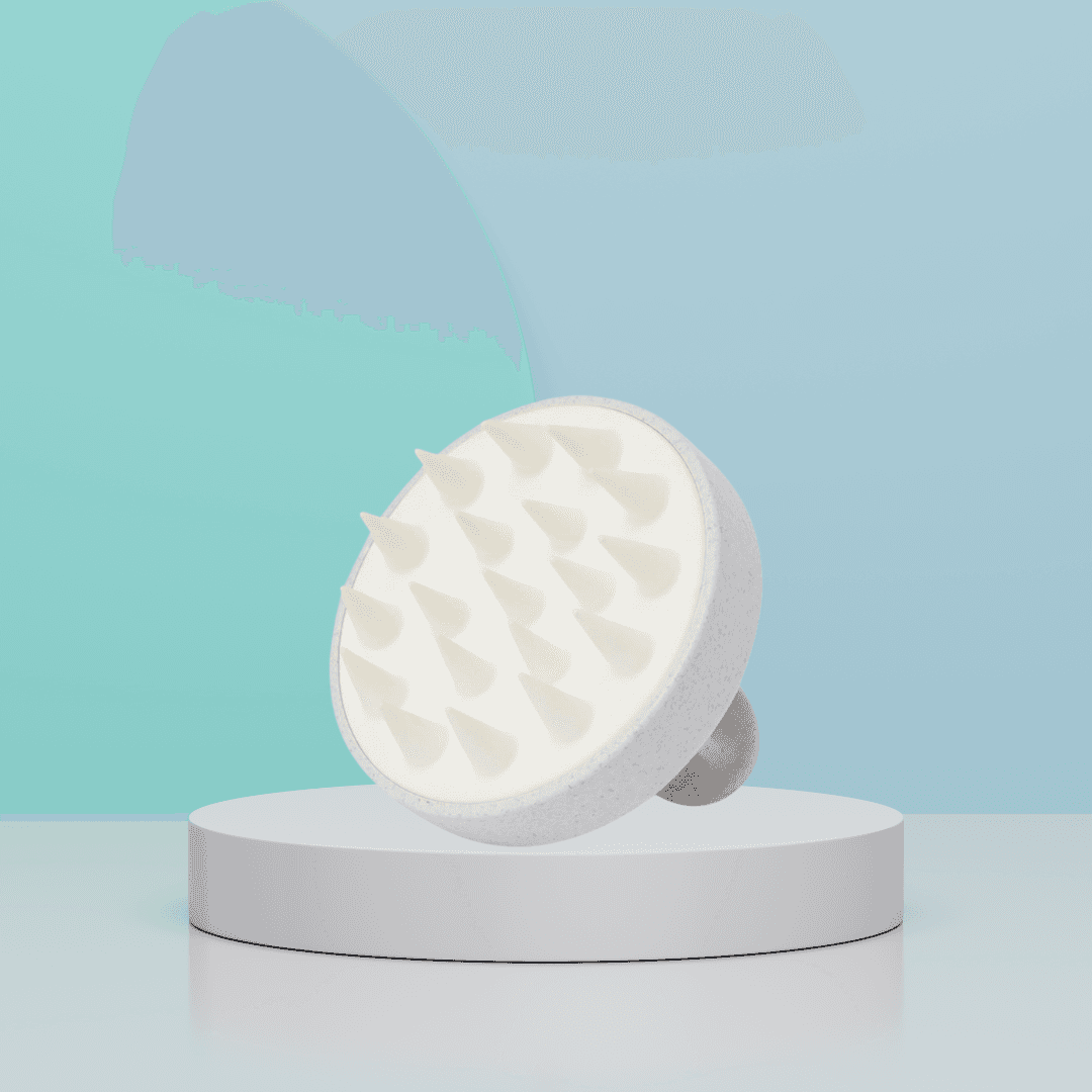 Scalp brush with silicone nubs